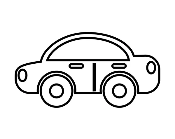 Auto silhouet geïsoleerd pictogram ontwerp — Stockvector