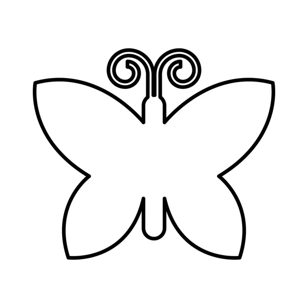 Schmetterling isolierte Ikone Design — Stockvektor