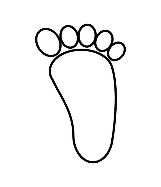 Cetak kaki desain ikon terisolasi - Stok Vektor