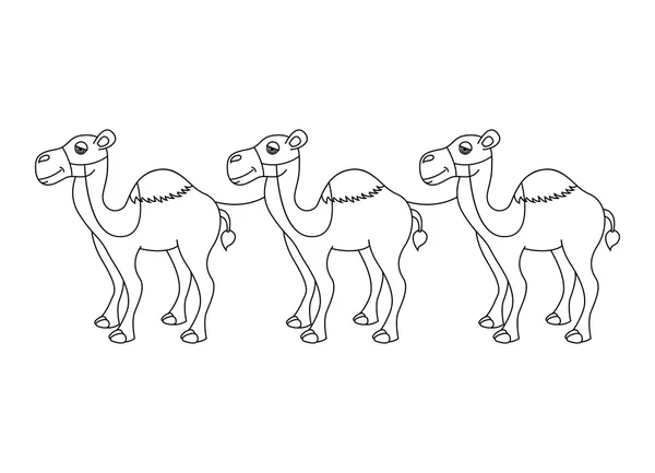 Camel desierto aislado icono de diseño — Vector de stock