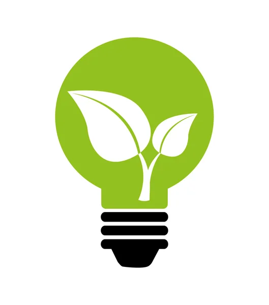 Eco bulb isolated icon design — Stock Vector