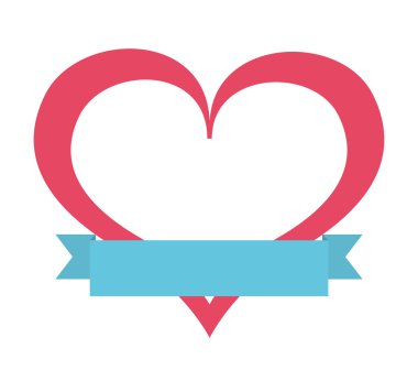 Romantik Kalp simgesi tasarım izole