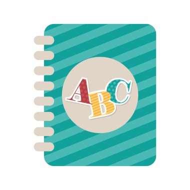 Alfabe kitabı izole simgesi