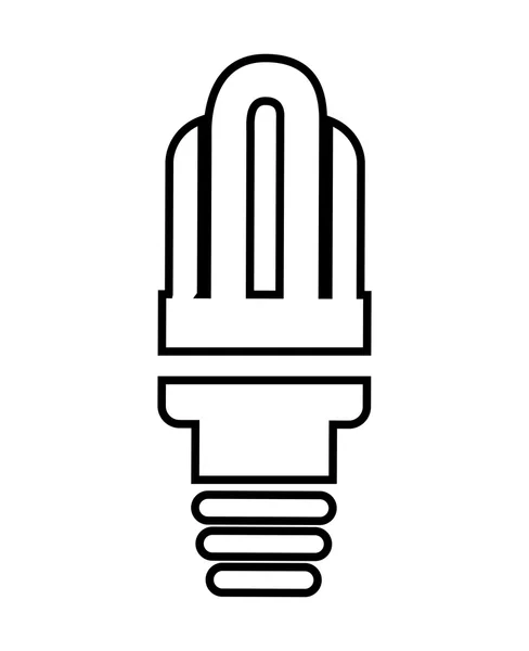 Bulbe économiseur icône isolée design — Image vectorielle