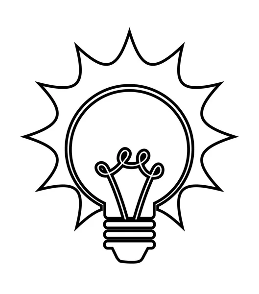 Glödlampa isolerade ikon design — Stock vektor