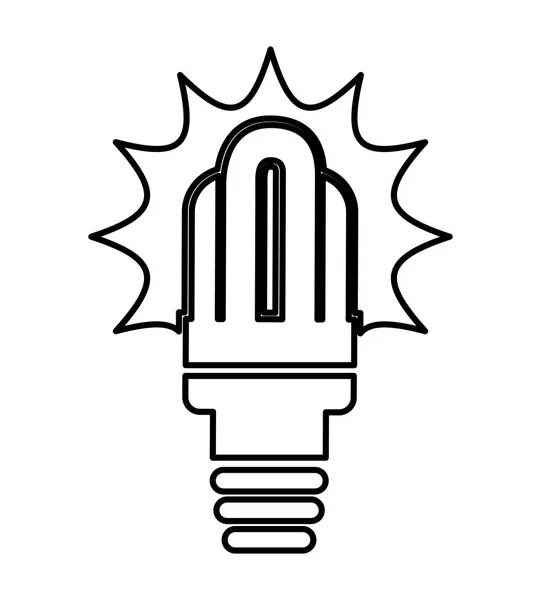 Saver bulb isolated icon design — Stock Vector