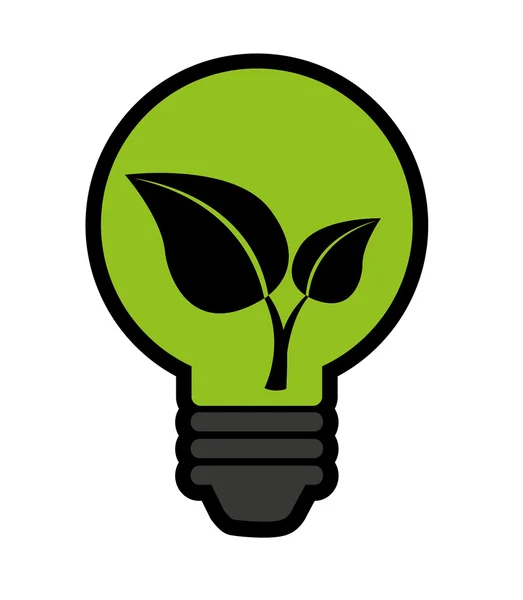 Eco lampa isolerade ikon design — Stock vektor