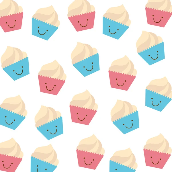 Fundo de cupcakes design ícone isolado — Vetor de Stock