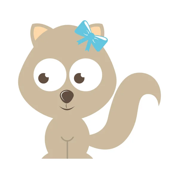 Charakteru Squirrel na białym tle projekt ikonę — Wektor stockowy