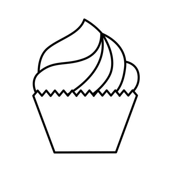 Finom cupcake elszigetelt ikon tervezés — Stock Vector