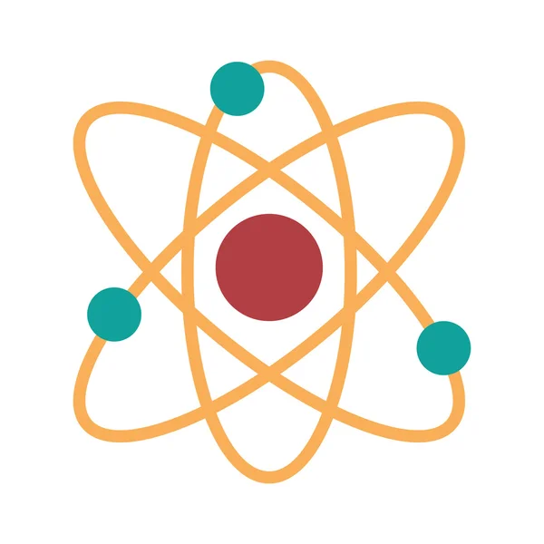 Design isolato dell'icona della molecola atomica — Vettoriale Stock