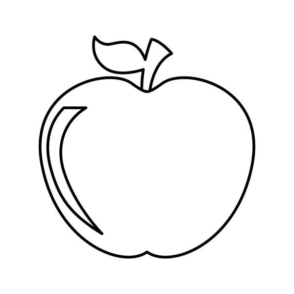 Apfelfrüchte isoliert Symboldesign — Stockvektor