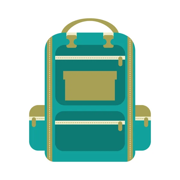 Escuela bolso aislado icono de diseño — Vector de stock