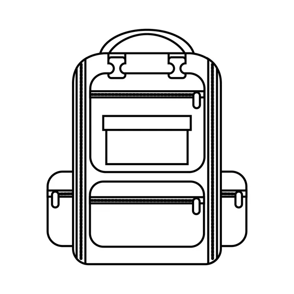 Tas school geïsoleerd pictogram ontwerp — Stockvector