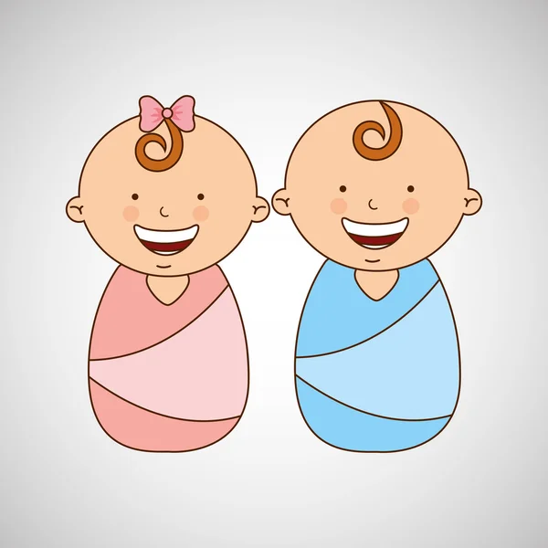 Conception enfants heureux — Image vectorielle