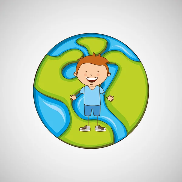 Niños de todo el mundo diseño — Vector de stock