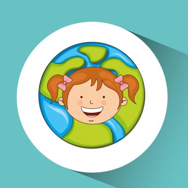 Dünya tasarım etrafında çocuklar