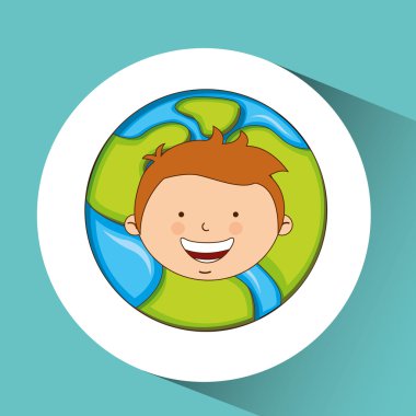 Dünya tasarım etrafında çocuklar