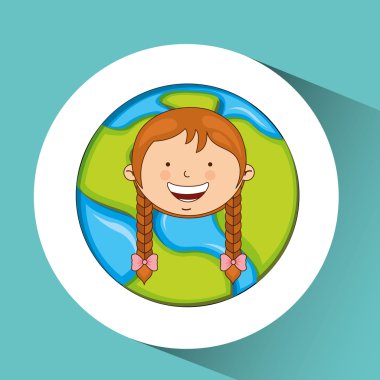 Dünya tasarım etrafında çocuklar