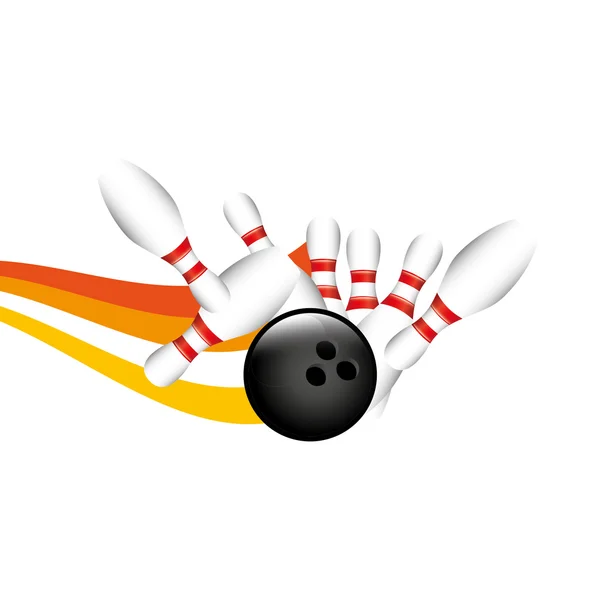 Bowling design sportif — Image vectorielle