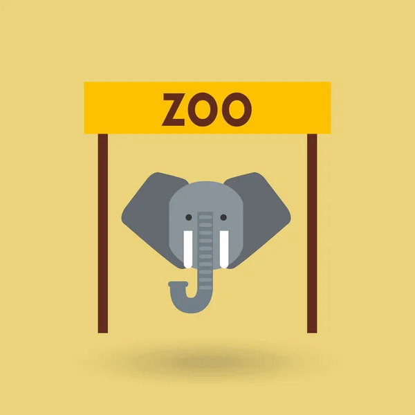 Zoo animaux conception — Image vectorielle