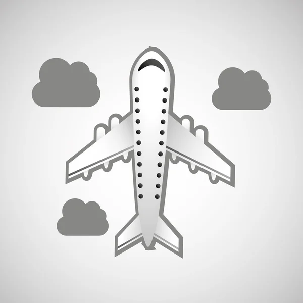 Airplane flight design — Stock Vector