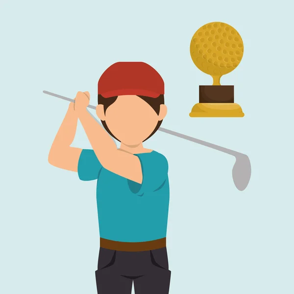 Дизайн обладнання гольф — стоковий вектор