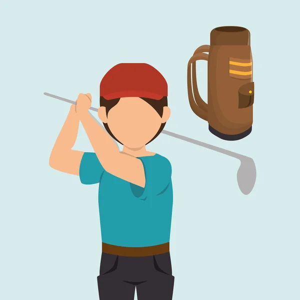 Diseño de equipos de golf — Archivo Imágenes Vectoriales