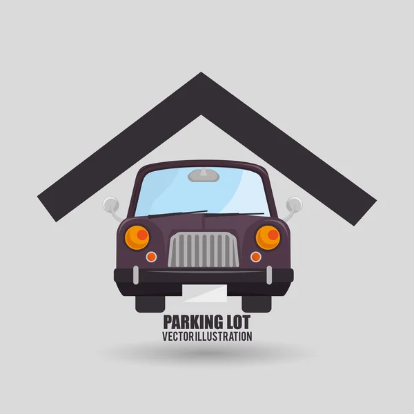 Parking lot design — Stock Vector