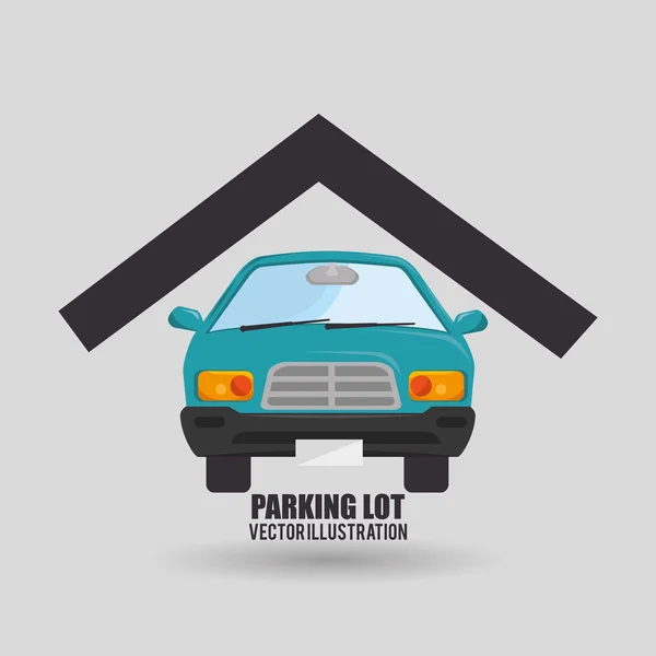 Diseño de estacionamiento — Vector de stock