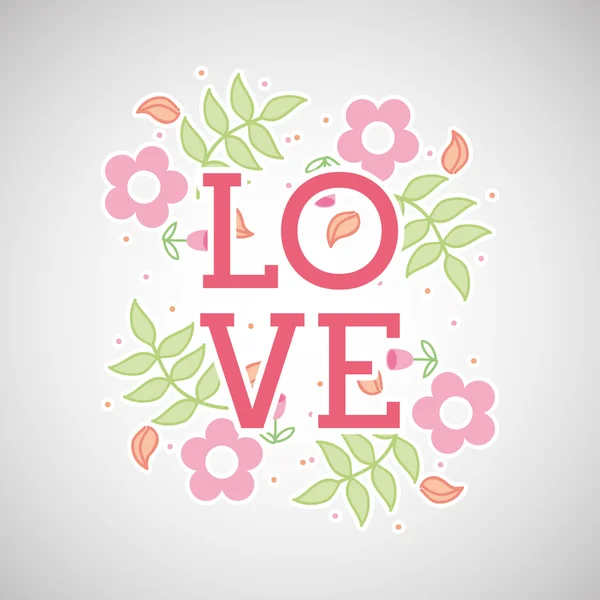 Diseño de tarjeta de amor — Vector de stock