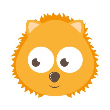 Sevimli aslan karakter  