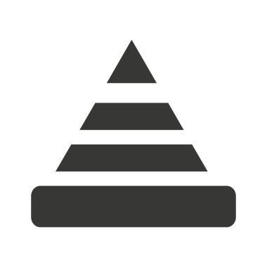 dikkat coneisolated simgesi tasarım