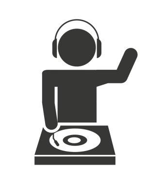 disk jokey siluet