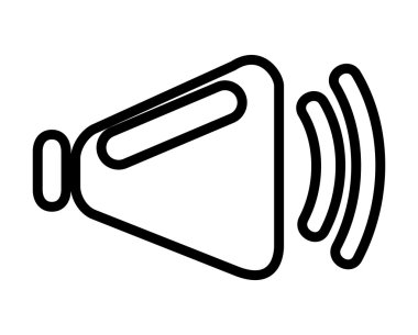 hoparlör simgesi simgesi tasarım izole