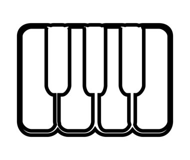 Piyano Klavye simgesi tasarım izole