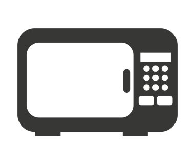 fırın mikrodalga izole simgesi