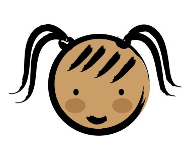 mutlu kız çizilmiş 