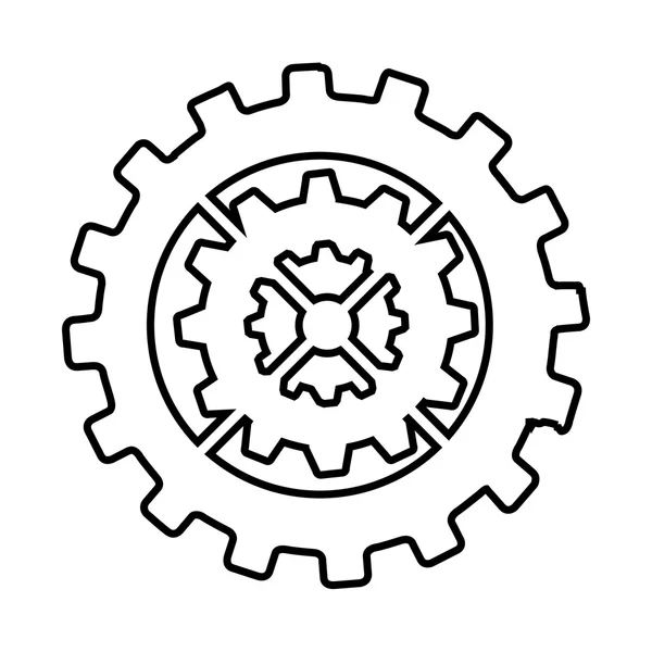 Gear machine style — Stock Vector