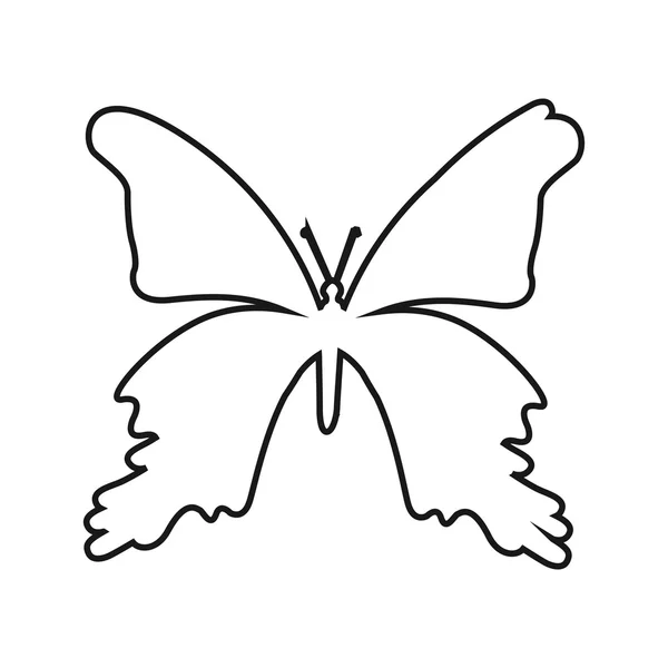 Kelebek siluet simge tasarım — Stok Vektör