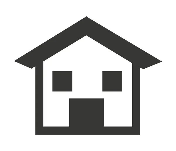 Huis silhouet pictogram ontwerp — Stockvector