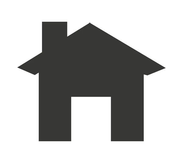 Huis silhouet pictogram ontwerp — Stockvector