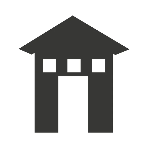 Casa silhouette icona design — Vettoriale Stock