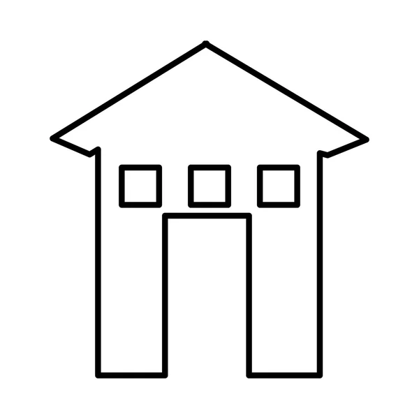 Desain ikon rumah siluet - Stok Vektor