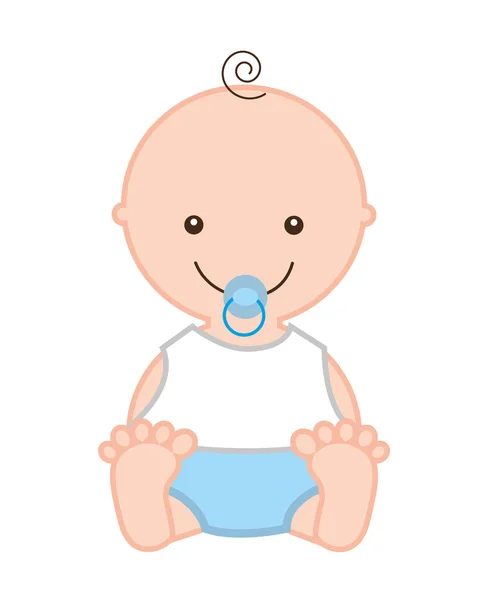 Pequeño diseño de icono de bebé — Vector de stock