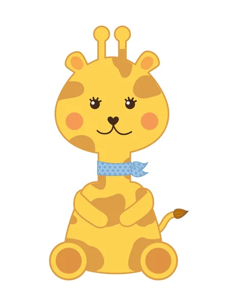 Cute giraffe icon design — Stock Vector