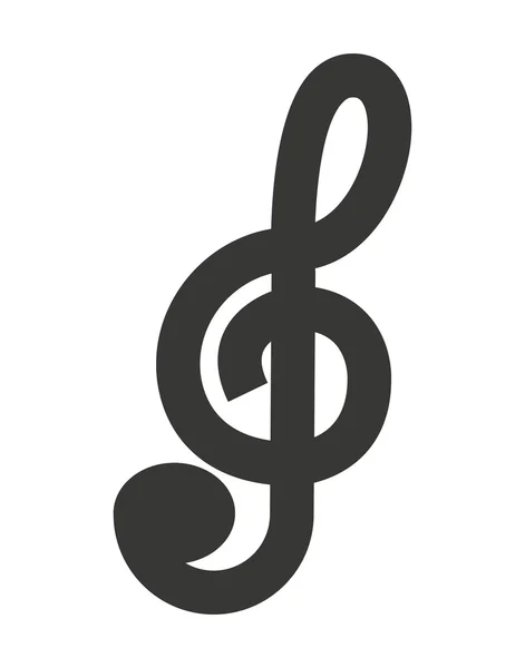 Diseño de icono de nota musical — Vector de stock