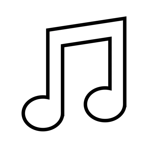 Note de musique icône isolée design — Image vectorielle