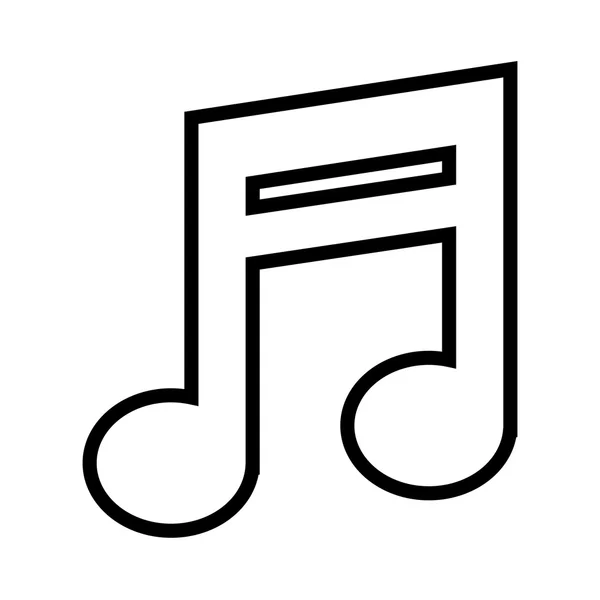 Muziek Opmerking geïsoleerd pictogram ontwerp — Stockvector