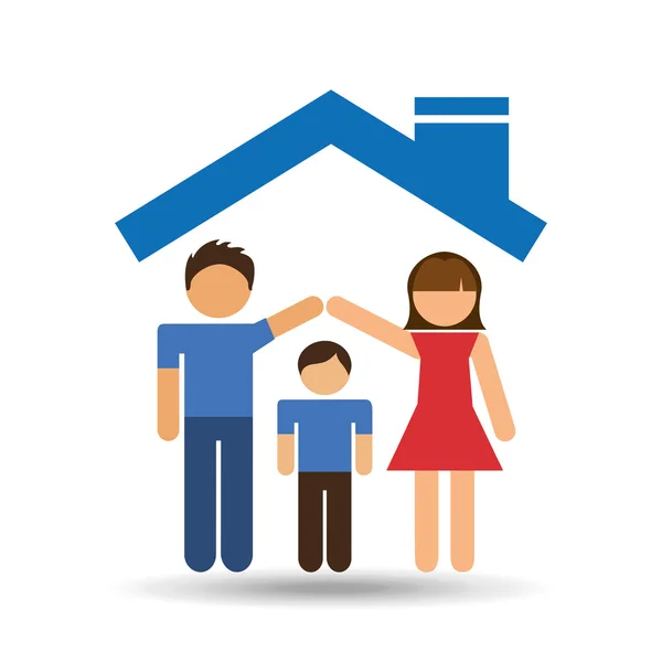 Casa de família Design — Vetor de Stock